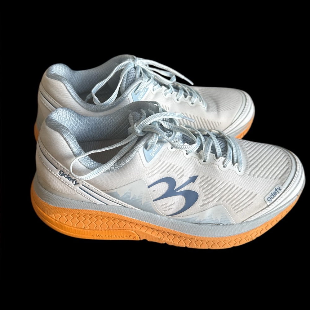 Gravity Defyer G-Defy Mighty Walk athletic shoes blue whiteorange Sneakers 8.5